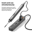 USB Portable Wireless/Plug-in Dual-Mode Soldering Iron: 3s Fast Heating up to 450℃, 3 Temp Settings, Type-C Powered – Your Ideal Tool for Electronic Repairs!(3 gray gears)
