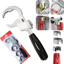 Heavy Duty Plumbing Wrench, 80mm Jaw, ABS Handle, Ideal for Narrow Areas(BLACK Insert card installation)