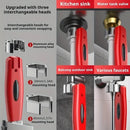 Heavy Duty Plumbing Wrench, 80mm Jaw, ABS Handle, Ideal for Narrow Areas(BLACK Insert card installation)