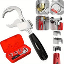 Heavy Duty Plumbing Wrench, 80mm Jaw, ABS Handle, Ideal for Narrow Areas(RED Insert card installation)