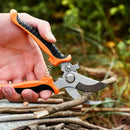 3-Piece Stainless Steel Garden Pruning Shears Set - Effortless Spring, Safety Lock, for Trimming, Harvesting & Plant Care(yellow)