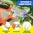 3-Piece Stainless Steel Garden Pruning Shears Set - Effortless Spring, Safety Lock, for Trimming, Harvesting & Plant Care(yellow)
