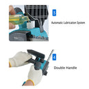 12"inch Cordless Electric Chainsaw + 2 Battery 2 Chain Brushless Wood Cutter Saw