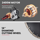 BAUMR-AG 2400W Electric Concrete Saw 355mm Demolition Cutter Wet Dry Demo Tool Circular Cutting
