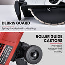 BAUMR-AG 2400W Electric Concrete Saw 355mm Demolition Cutter Wet Dry Demo Tool Circular Cutting