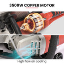 BAUMR-AG 3500W 350mm/14" Electric Concrete Demolition Cut-Off Saw, Wet and Dry Cutting, Diamond Blade, Vacuum Port, 15A Plug