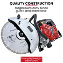 BAUMR-AG 350mm Professional Concrete Demolition Saw 74cc 2-Stroke, Wet and Dry Demo Cutting, 14" Diamond Blade, Anti-Vibration System