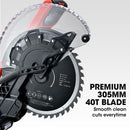 BAUMR-AG 305mm Compound Mitre Saw Dual Bevel Sliding Drop Saws 2200W