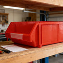 2 Pcs Thickened Slanted Plastic Storage Box for Screws Nuts Crafts Storage Use - Red