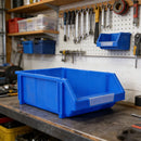 2 Pcs Thickened Slanted Plastic Storage Box for Screws Nuts Crafts Storage Use - Red