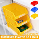 2 Pcs Thickened Slanted Plastic Storage Box for Screws Nuts Crafts Storage Use - Yellow