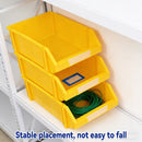 2 Pcs Thickened Slanted Plastic Storage Box for Screws Nuts Crafts Storage Use - Yellow