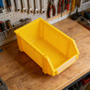 2PCS Thickened Slanted Plastic Storage Box for Screws Nuts Crafts Storage Use - Yellow