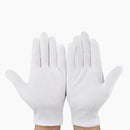 12 Pairs Cotton Work Gloves Breathable Knit L Black XL White - L