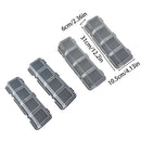 4-Grid Parts Storage Box Plastic Electronic Hardware Accessory Case with Lid ﻿ - Black