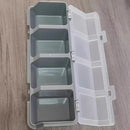 4-Grid Parts Storage Box Plastic Electronic Hardware Accessory Case with Lid ﻿ - Black