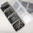 4-Grid Parts Storage Box Plastic Electronic Hardware Accessory Case with Lid ﻿ - Black