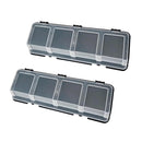 4-Grid Parts Storage Box Plastic Electronic Hardware Accessory Case with Lid ﻿ - Black
