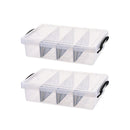 Compartment Storage Container Removable Dividers Clear Craft Tool Box