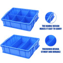 Thickened Plastic Storage Box 3/6 Compartments Storage Box for Hardware Tools - 6Compartment