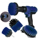 3Pcs Drill Attachment Set Drill Brush Kit Bathroom Carpet Cleaning Tool Scrubber - Blue