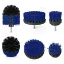 3Pcs Drill Attachment Set Drill Brush Kit Bathroom Carpet Cleaning Tool Scrubber - Blue