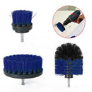 3Pcs Drill Attachment Set Drill Brush Kit Bathroom Carpet Cleaning Tool Scrubber - Yellow