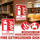 2PCS Fire Extinguisher PVC Sign Warning Safety Notice Building Warehouse Office