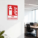 2PCS Fire Extinguisher PVC Sign Warning Safety Notice Building Warehouse Office