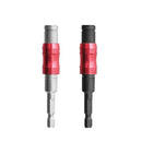 Pivot Drill Bit Holder Steel Impact Swivel Screw Adapter for Quick Bit Changes - Red Silver
