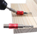 Pivot Drill Bit Holder Steel Impact Swivel Screw Adapter for Quick Bit Changes - Red Silver