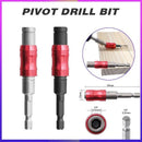 Pivot Drill Bit Holder Steel Impact Swivel Screw Adapter for Quick Bit Changes - Red Silver