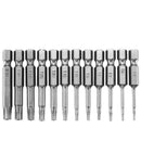 12PCS Torx Screwdriver Bit Set Hex Shank S2 Steel Drill Insert