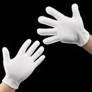 12 Pairs Cotton Work Gloves Breathable Knit L Black XL White - XL