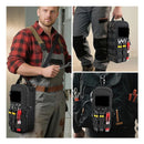 Tactical Tool Pouch Organizer - Heavy Duty Oxford Cloth - Compact MOLLE Utility Bag with Adjustable Shoulder Strap for EDC Small Hand Tools and Outdoor Gear - 12 Inch Black