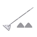 5-Pack Window Cleaning Tool – Extendable Rod + 25cm Triangular Head + 2 Cleaning Cloths for Ceiling, Glass & Floor