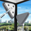 5-Pack Window Cleaning Tool – Extendable Rod + 25cm Triangular Head + 2 Cleaning Cloths for Ceiling, Glass & Floor