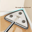 5-Pack Window Cleaning Tool – Extendable Rod + 25cm Triangular Head + 2 Cleaning Cloths for Ceiling, Glass & Floor