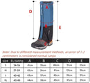 Black Breathable Nylon Waterproof Hiking Leg Gaiters and Snow Boot Gaiters (Fleece Lining) - Unisex Adjustable Sand & Mud Protection for Mountaineering & Desert Trekking, XL Size