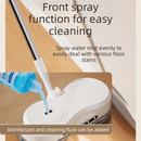 White Cordless Electric Spray Mop with LED Light Adjustable Handle Wireless Self-Propelled Floor Cleaner for Wooden flooring, tile flooring, concrete flooring