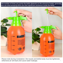 Home Closed Room Dust Cleaning Essentials Bundle - Chrysanthemum pattern Waterproof Apron, White Long Handle Floor Scrubber Brush,Orange 2L Pressure Sprayer - Multi Purpose Household Kit for Kitchen, Bathroom and Garden Care