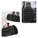 Khaki Roll-Up Tool Organizer Bag - 1200D Oxford Fabric Waterproof Hardware Storage with Detachable Pockets and Car Seat Hanging Straps - Portable Electrician and Carpenter Work Kit