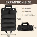 Green Roll-Up Tool Organizer Bag - 1200D Oxford Fabric Waterproof Hardware Storage with Detachable Pockets and Car Seat Hanging Straps - Portable Electrician and Carpenter Work Kit