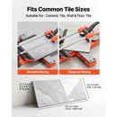 600 mm Manual Tile Cutter, Upgraded Sliding Head Cutting Tool with Spring-Loaded Base, Angle Fence, Tungsten Carbide Cutting Wheel, Alignment Guide, for DIY Pros, Ceramic, Floor & Wall Tiles