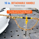 Ratchet Chain Binder 2PCS, 0.9-1.2 cm Heavy Duty Load Binders, with G80 Chains 5443 kg Secure Load Limit, Labor-saving Anti-skid Handle, Tie Down Hauling Chain Binders for Flatbed Truck Trailer
