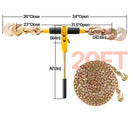 Ratchet Chain Binder 2PCS, 0.9-1.2 cm Heavy Duty Load Binders, with G80 Chains 5443 kg Secure Load Limit, Labor-saving Anti-skid Handle, Tie Down Hauling Chain Binders for Flatbed Truck Trailer