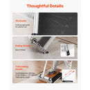 330mm Vinyl Floor Cutter, 16mm Thick Laminate Flooring Cutter with 15°/30°/45° Adjustable Angle Settings, Flexible Wheels, Telescoping Handle, Cuts Engineered Wood, LVT, VCT, SPC, LVP, WPC