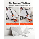 1200 mm Manual Tile Cutter, Upgraded Rail and Sliding Head, Precision Alignment Guide, Tungsten Carbide Cutting Wheel, Support Legs with Swivel Wheels, for DIY Pros, Ceramic, Floor & Wall Tiles