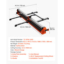 1200 mm Manual Tile Cutter, Upgraded Rail and Sliding Head, Precision Alignment Guide, Tungsten Carbide Cutting Wheel, Support Legs with Swivel Wheels, for DIY Pros, Ceramic, Floor & Wall Tiles