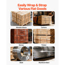 Banding Strapping Kit, Heavy Duty A3 Steel Banding Sealer Tool with Adjustable Width, Manual Metal Pallet Packaging Strapping Kit for Warehouse, Transportation, Industrial Bundling, Home Use